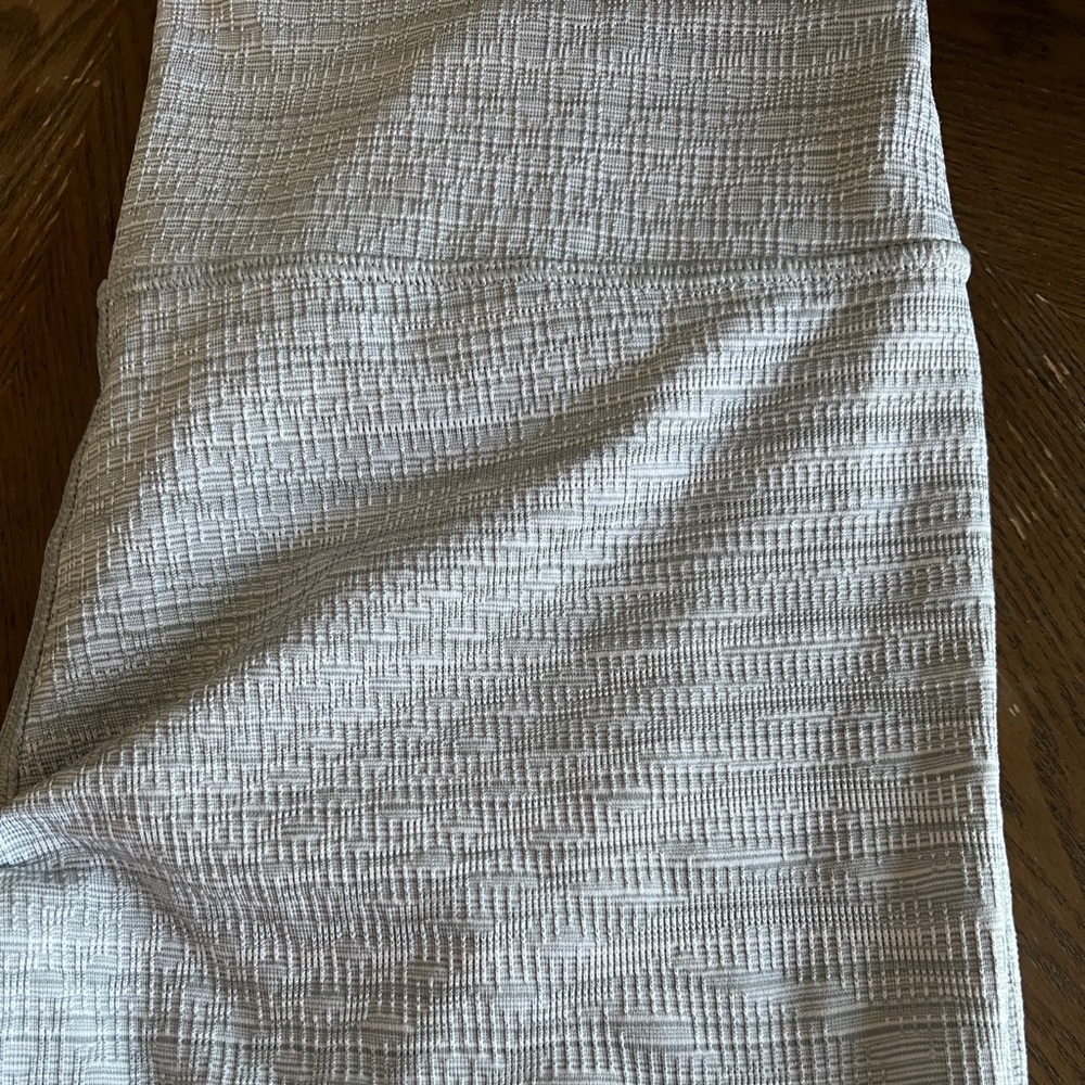 Athleta Elegant Textured White Leggings SP